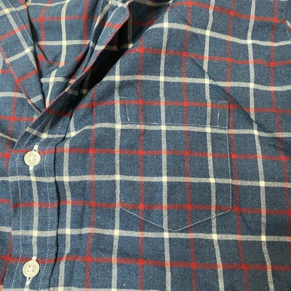 Frank & Eileen Eileen Button Down Navy‎ Blue Plaid Stripe XS - Picture 4 of 8